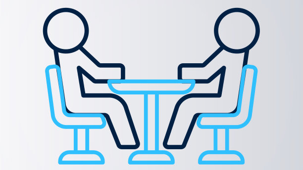 线会议图标孤立在白色背景图片下载