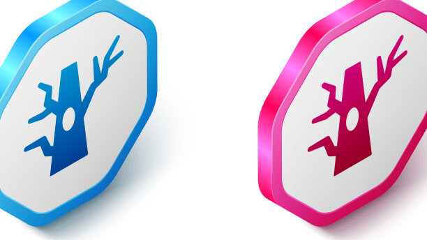 等距裸树图标孤立在白色图片下载