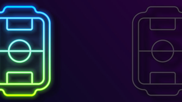 发光霓虹灯线桌足球游戏爱好还是图片下载