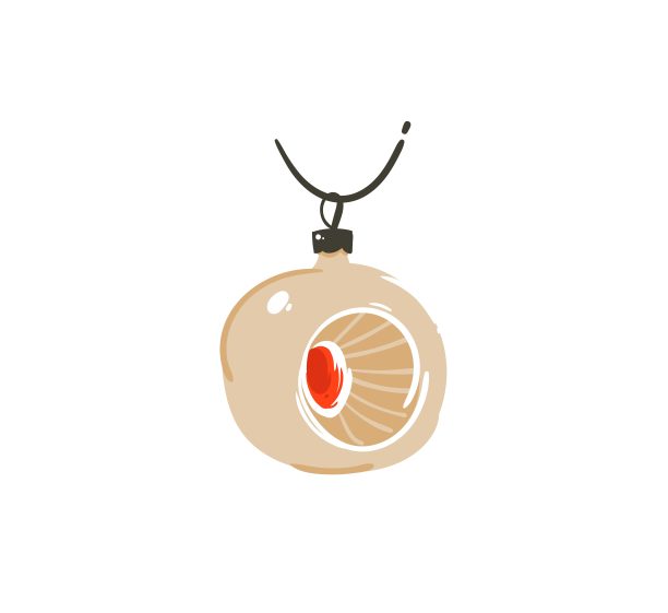 手绘矢量抽象有趣的圣诞快乐时间卡通插图图标可爱的复古复古圣诞小玩意孤立在白色背景图片下载