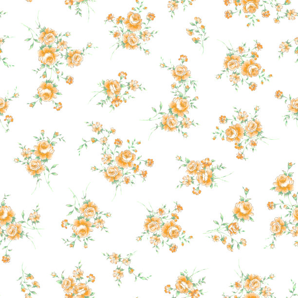 手绘玫瑰图案无缝图案图片下载