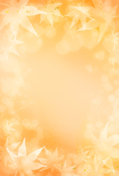 橙色背景材料的秋叶和轻球体。
肖像图片下载