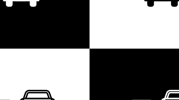 设置交通堵塞的道路图标孤立在黑色图片下载