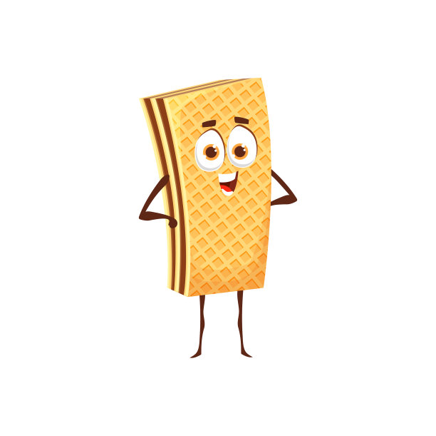 开胃卡通华夫饼人物威化饼图片下载
