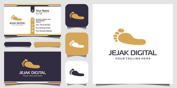 足迹矢量图标设计。图片下载