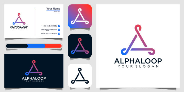 抽象字母A单线彩色循环的概念。漩涡螺旋无限符号。技术和数字连接图片下载