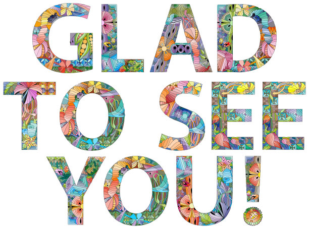 很高兴见到你。矢量装饰zentangle对象用于装饰图片下载