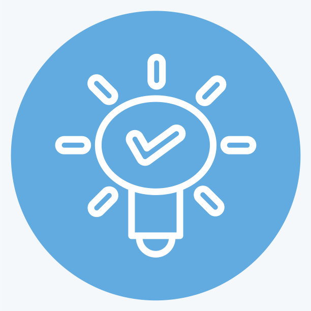 图标创意适合蓝色的启动符号图片下载