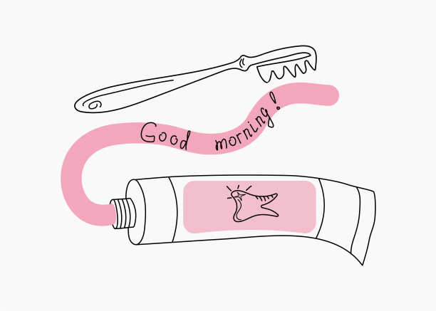 牙齿清洁护理套装。图片下载