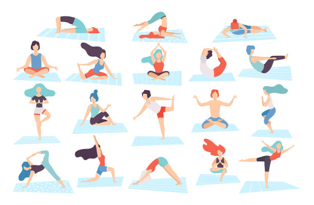 人们做瑜伽练习的性格不同图片下载