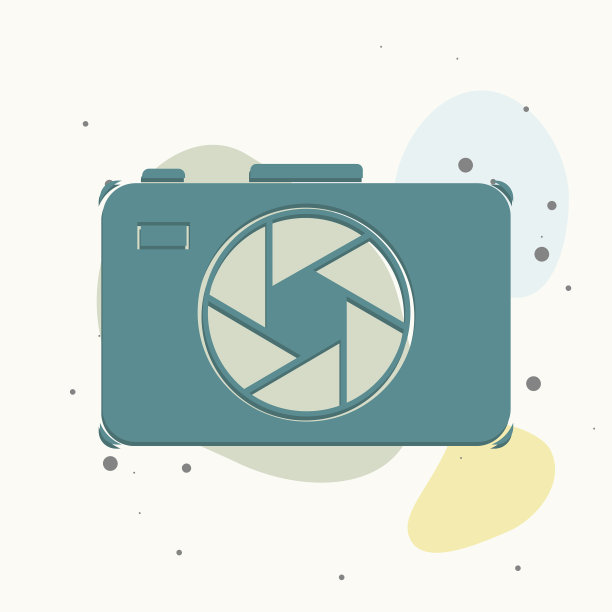 数码相机上的复古相机图标图片下载