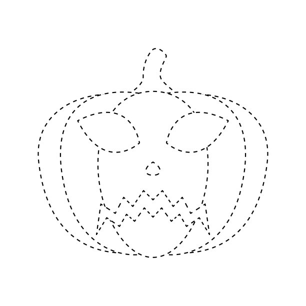 万圣节南瓜追踪作业给孩子们图片下载