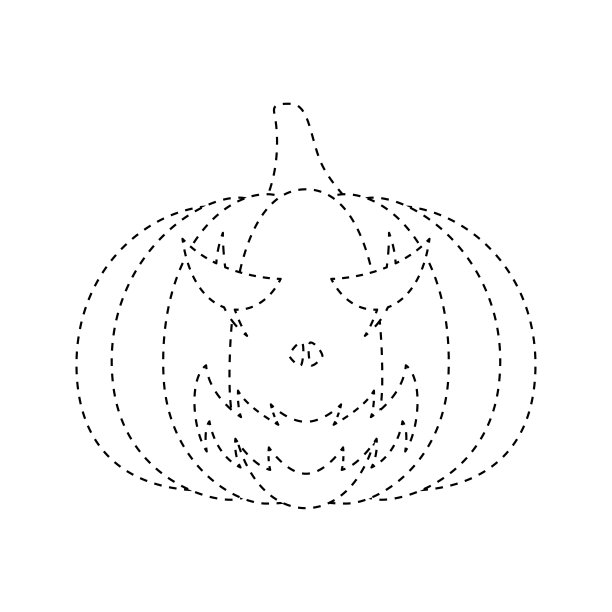 万圣节南瓜追踪作业给孩子们图片下载