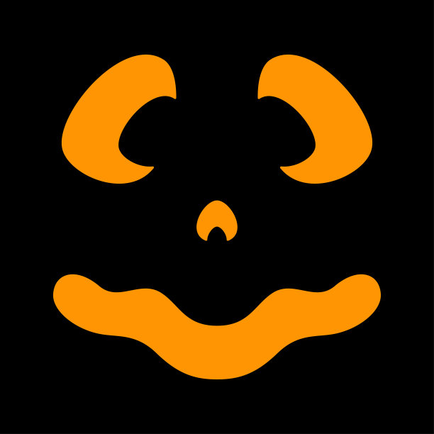 万圣节南瓜脸，矢量插图图片下载