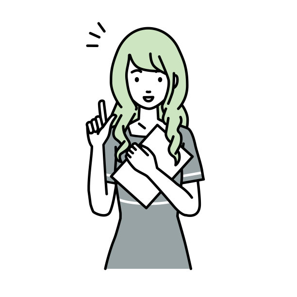 一个美容师，前台女士拿着文件站着做手势图片下载