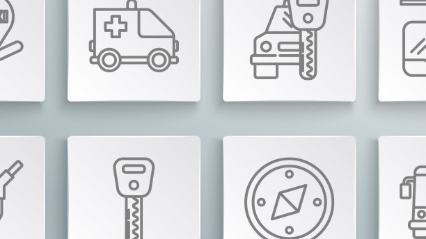 设置线上汽油或加油站救护车和图片下载