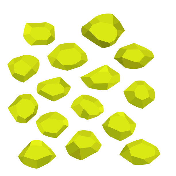 卡通石头石头石头等距设置绿色图片下载