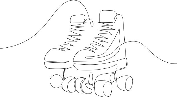 复古旱冰鞋鞋一行艺术图片下载