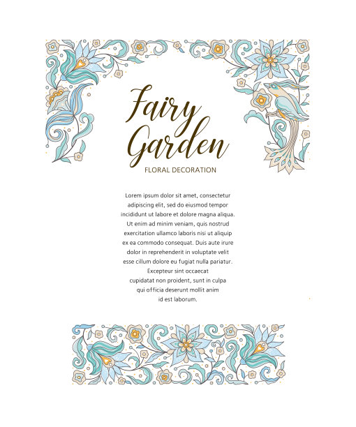 花框小插图边卡设计模板图片下载