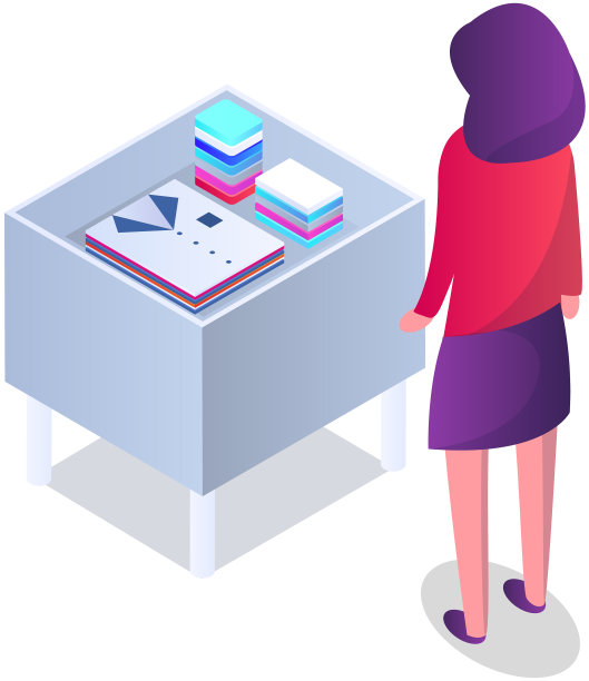 精品店里的购物者在货摊上看商品图片下载