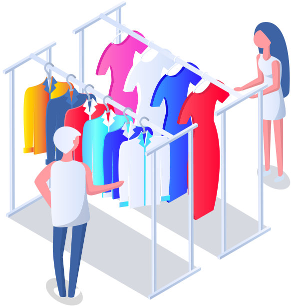 选择衣服与购物顾问商店图片下载