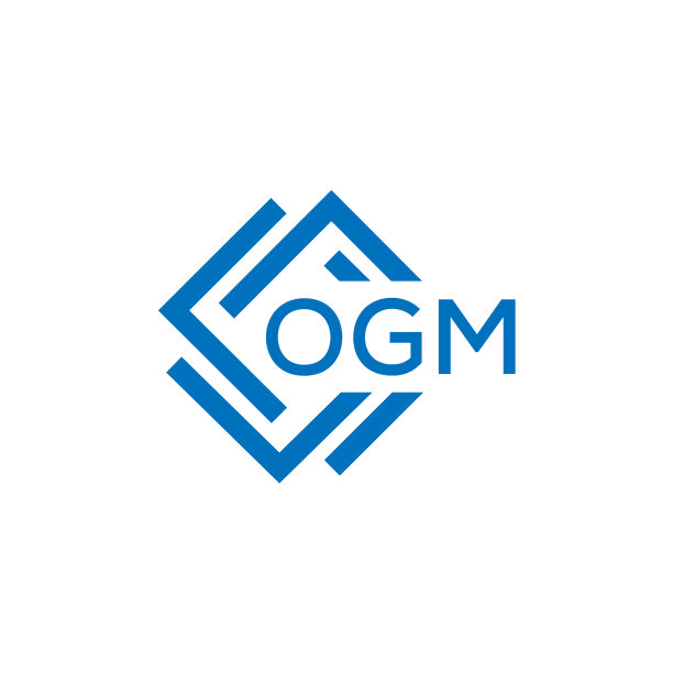 Ogm字母标志设计在白色背景Ogm图片下载