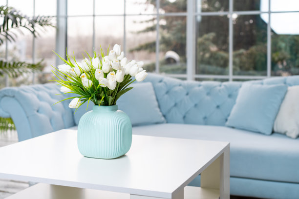 豪华的房子内部。优雅的客厅，现代的室内设计。白色客厅图片下载