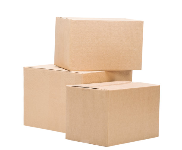 纸板箱在白色背景隔离图片下载