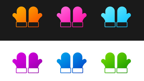 套一双针织圣诞手套图标图片下载