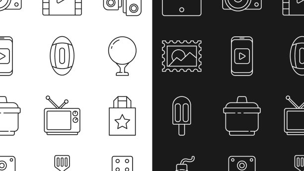 设置线多米诺纸购物袋高尔夫球图片下载