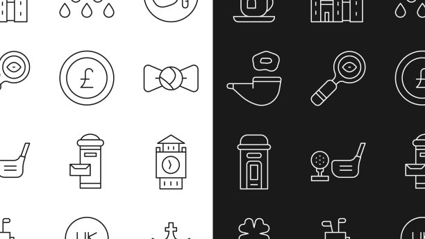 设置线英国皇冠大本钟塔领结图片下载