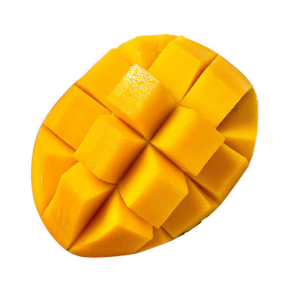 美丽美味的芒果孤立在白色的桌子背景。图片下载