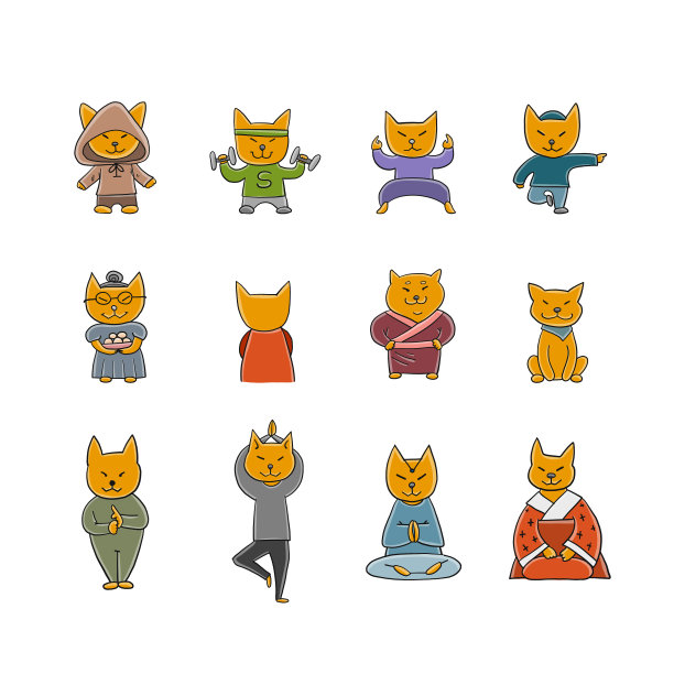 柴犬字符图标设置为您的设计图片下载