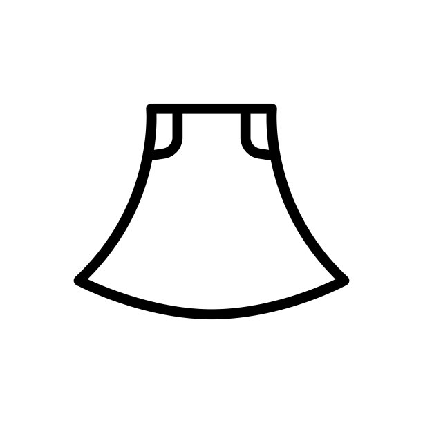 适用于服装图标线条图标的裙子图标图片下载