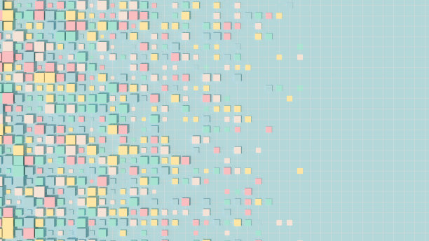 抽象彩色立方体形状背景网格图案图片下载