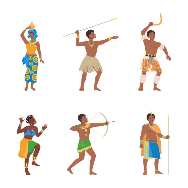 穿着传统服装的土著居民图片下载