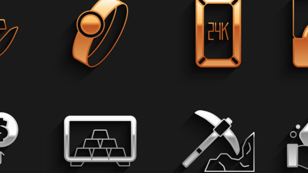 镶金戒指金块钻石订婚盒图片下载