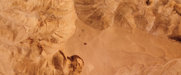 沙漠中的砂岩结构俯视图图片下载