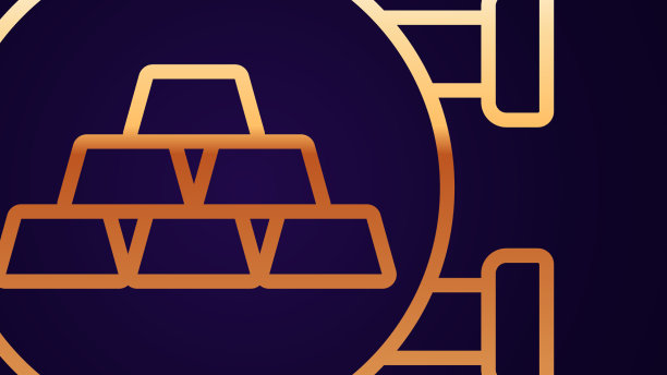 金线珠宝店图标孤立在黑色上图片下载