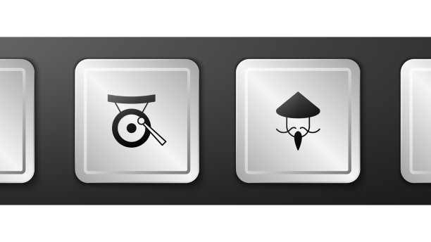 设中国纸灯笼锣乐器图片下载