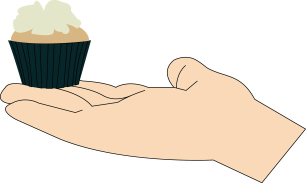 手拿着松饼图片下载