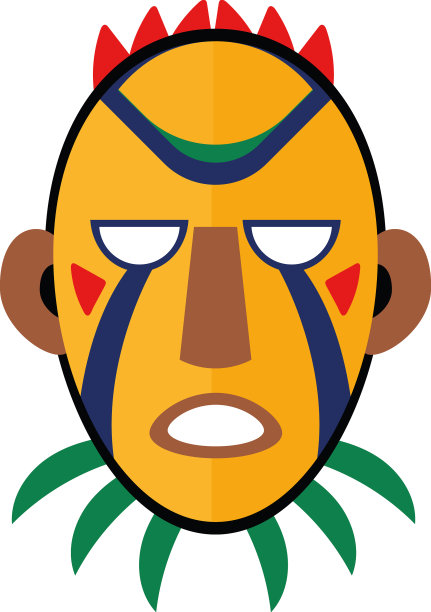 非洲部落的面具图片下载