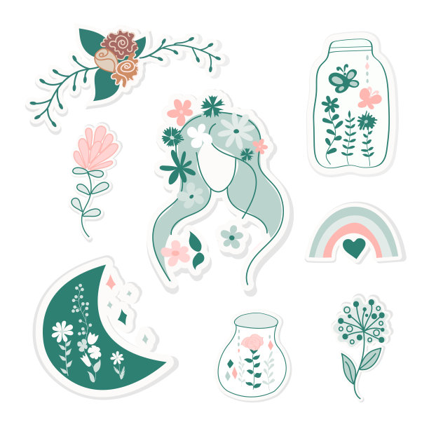 贴有自然、植物、野味、花草、女人味。图片下载