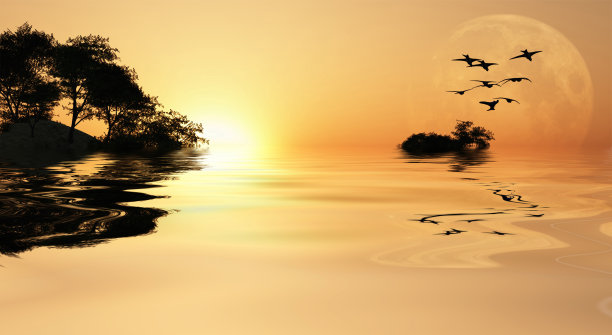 亚洲日出岛图片下载