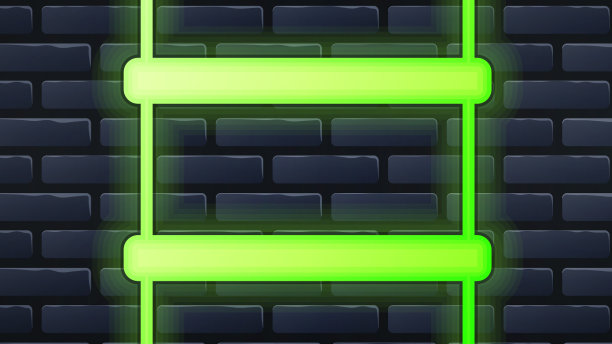 发光的霓虹灯桶油图标孤立在砖图片下载