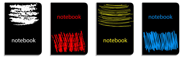 计划封面设计铅笔涂鸦剪影图片下载
