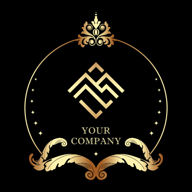 字母M Monogram山形身份豪华框架边框装饰标志模板图片下载