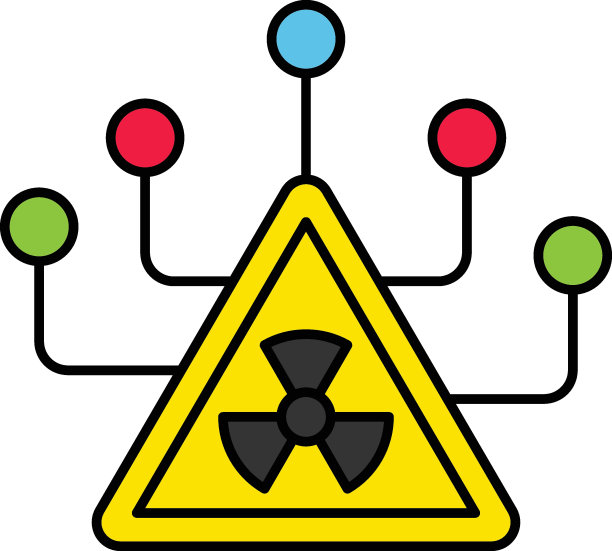有毒环境超前概念，入侵物种矢量颜色图标设计，生物化学符号，生物技术和生化标志，科学和工程股票插图图片下载