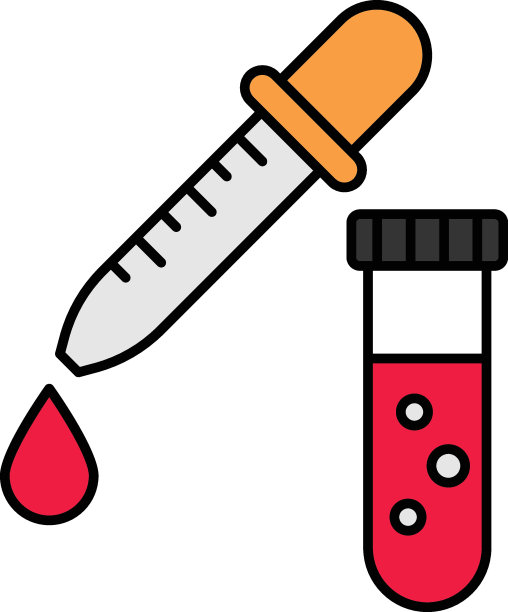 实验室取样概念，滴管矢量彩色图标设计，生物化学符号，生物技术和生化标志，科学和工程股票插图图片下载
