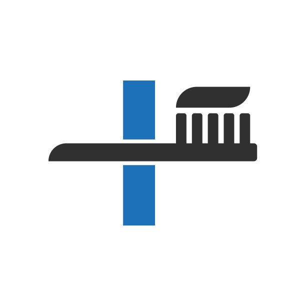 首字母I牙科标志结合牙刷符号模板图片下载